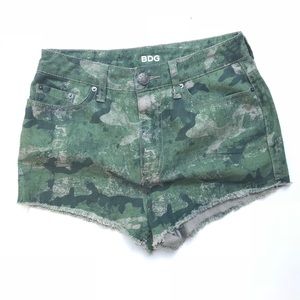 BDG High Waisted Camo Shorts
